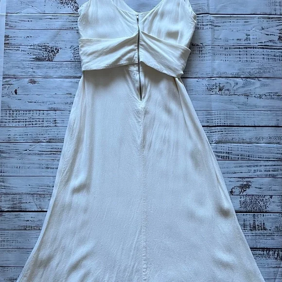 Reformation Sigrid Corset Milkmaid cream/off white midi dress wired cups size 12 - Picture 9 of 15